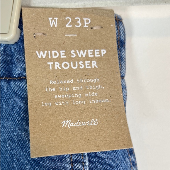 NWT Madewell Wide Sweep Trouser Jeans Medium Wide Leg 23 Petite - Picture 3 of 9